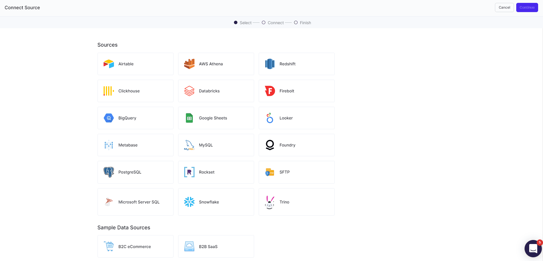 Sample Data Sources