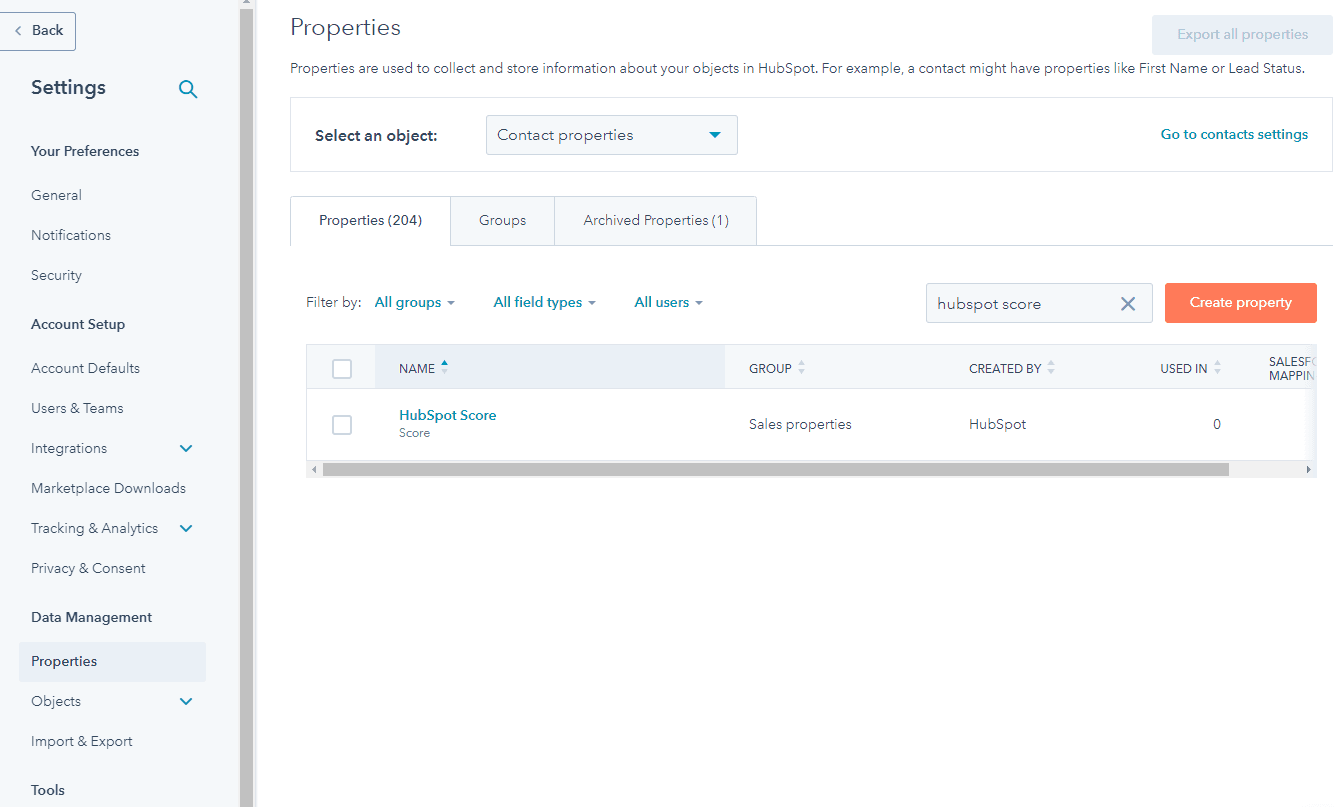Hubspot Properties