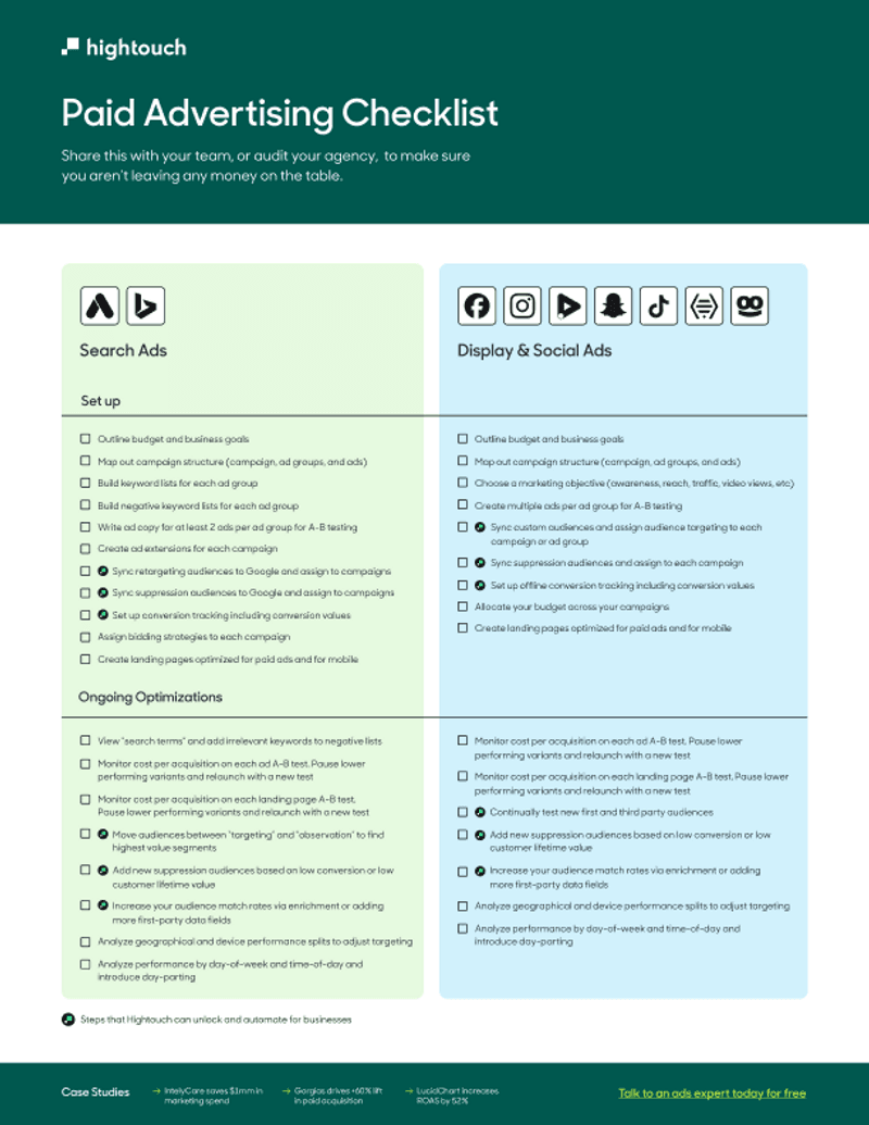 The Step-by-Step Checklist for Paid Ads Teams.