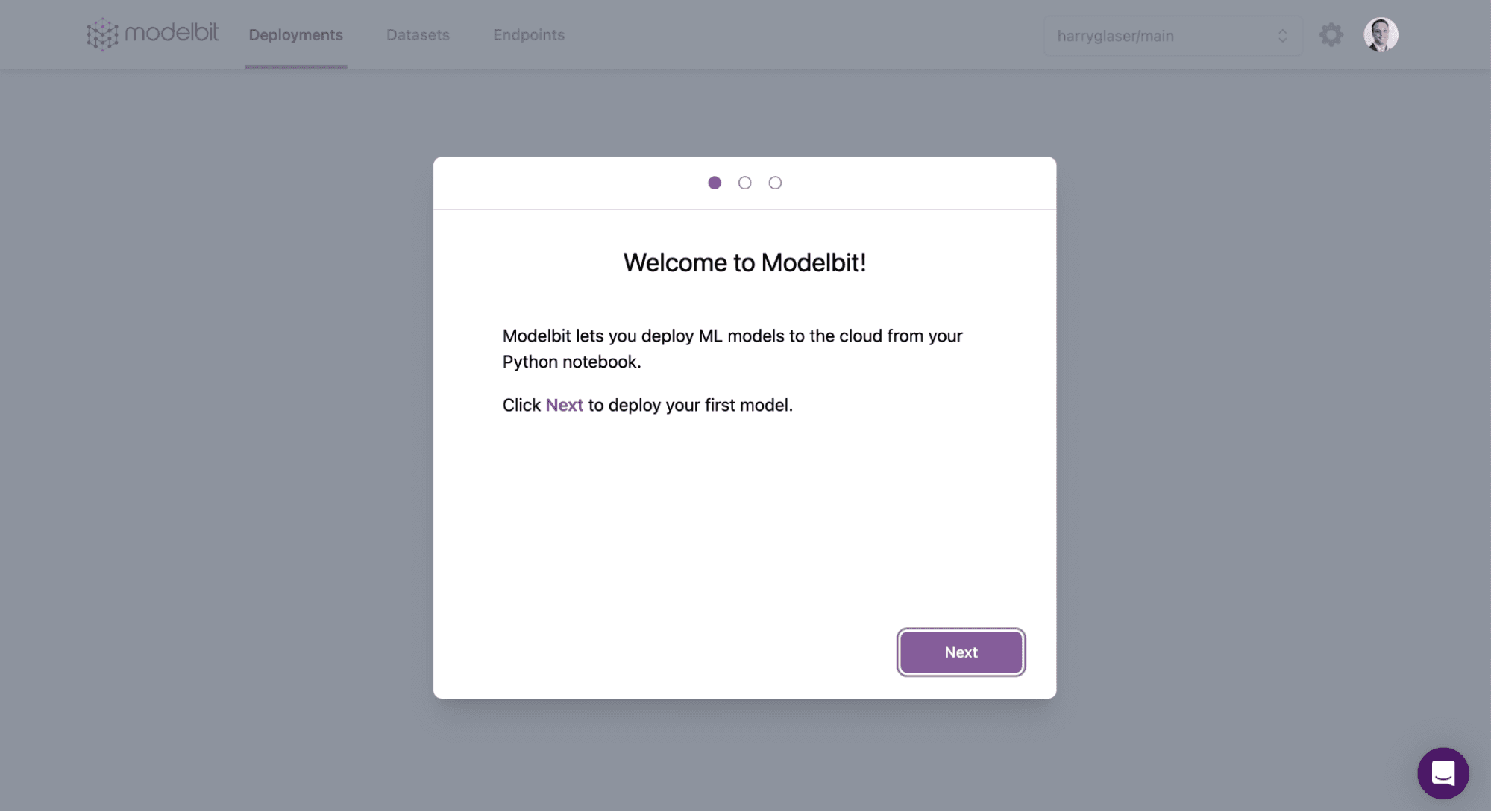 Create a Modelbit account