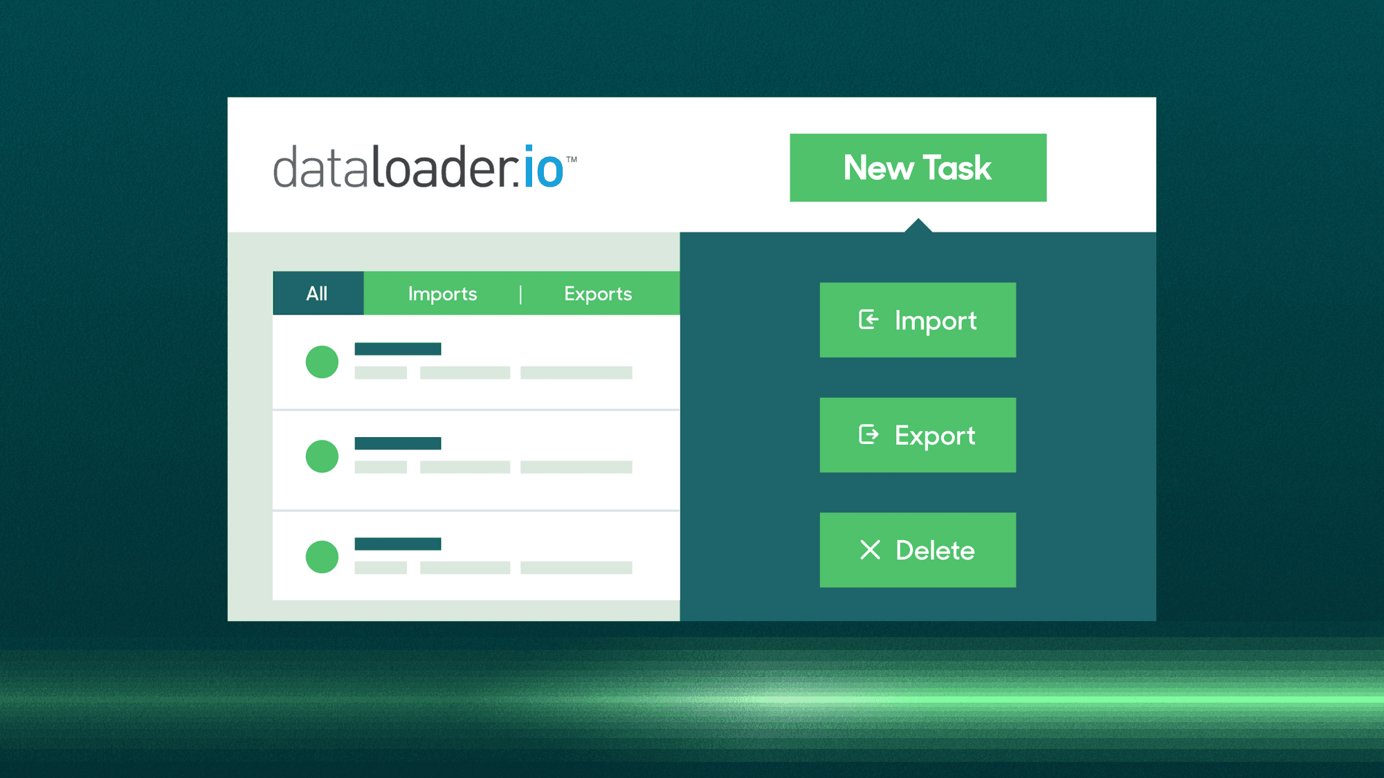 Setting up dataloader.io.