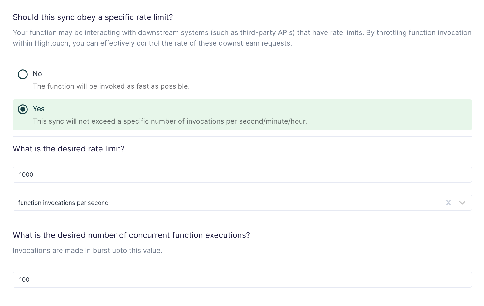 Configuring rate and concurrency limits in Hightouch