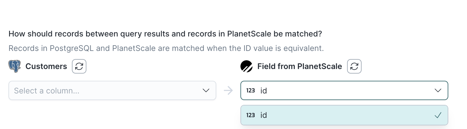 Sync configuration in the Hightouch UI