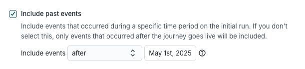 Viewing absolute date lookback configuration