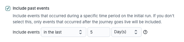 Viewing rolling date range lookback configuration
