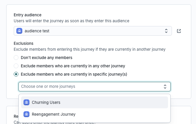 Viewing journey exclusion criteria