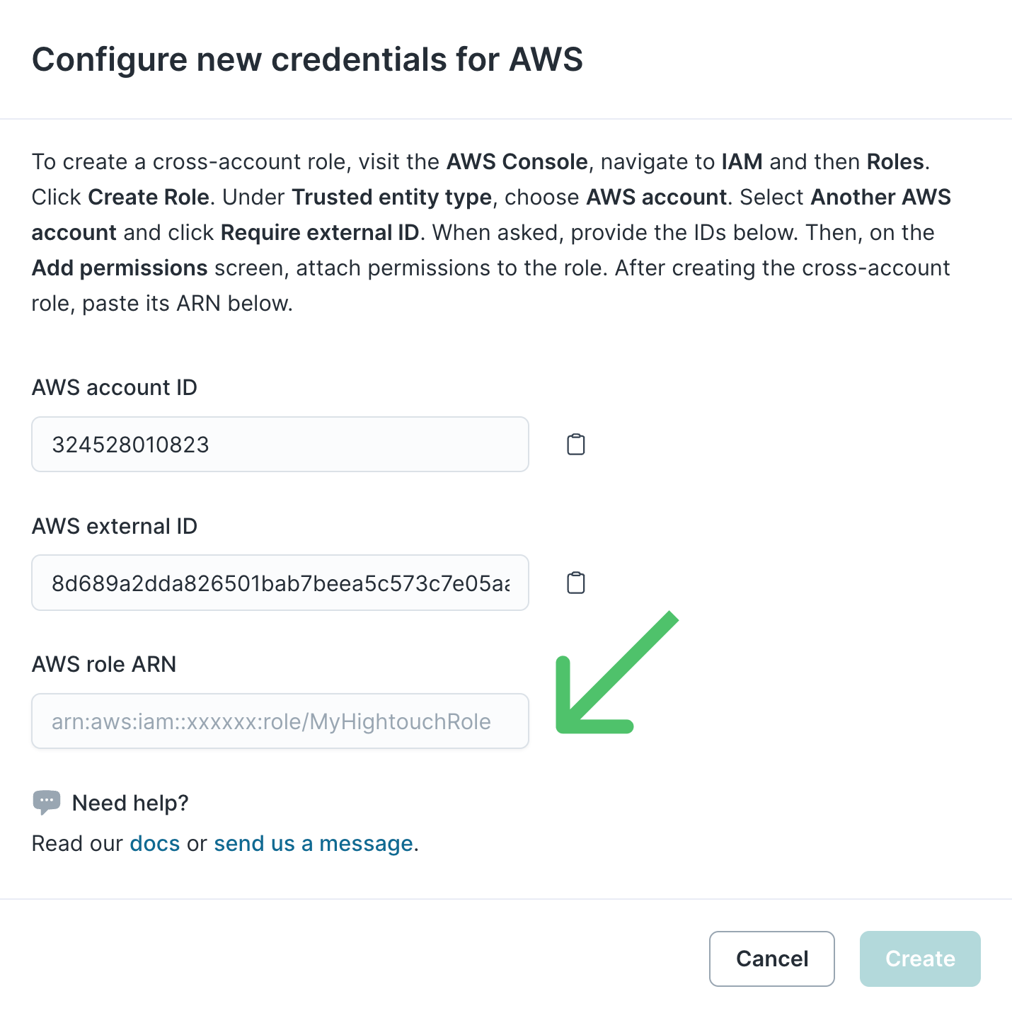 Role creation in the AWS console