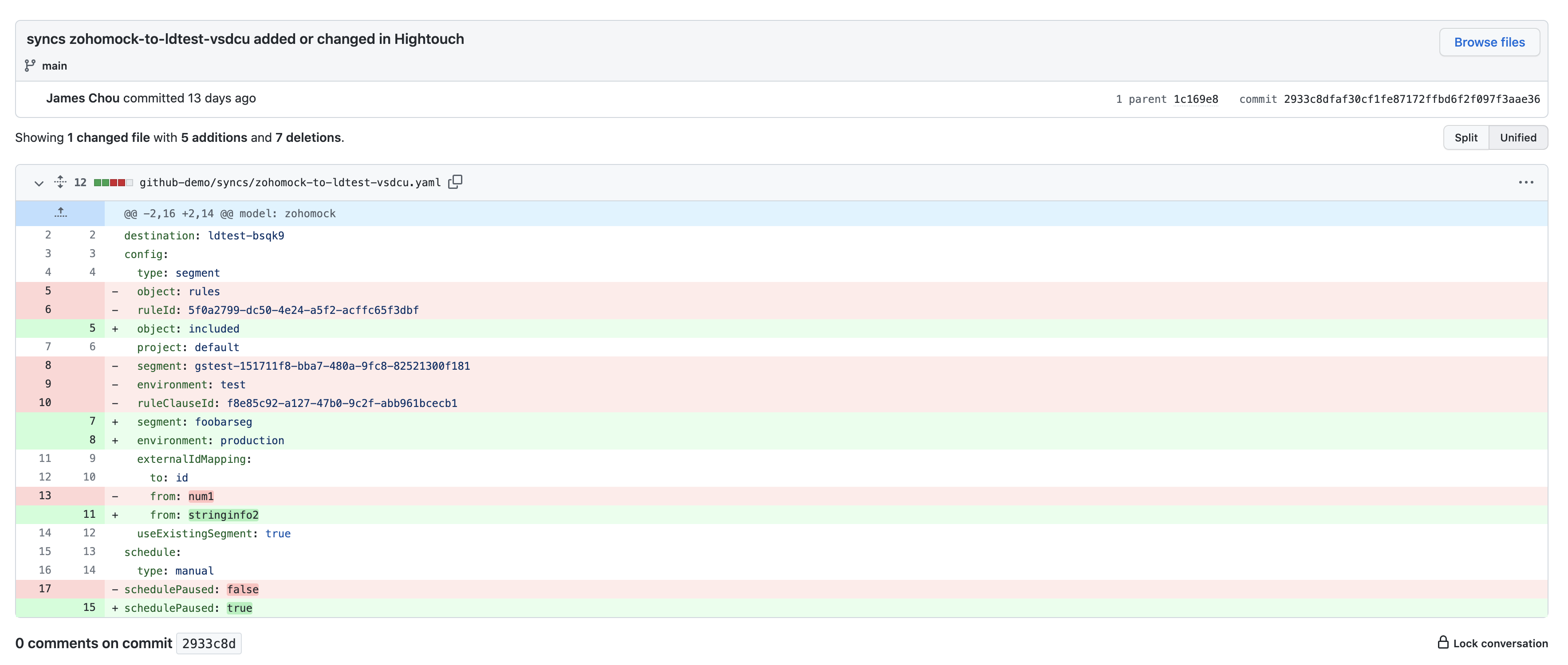 File diff in GitHub